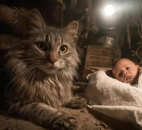 Azərbaycanda pişik körpəni belə xilas edib – DETALLAR 