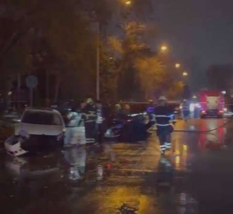 “Volkswagen”lə “Porsche” toqquşdu – Qaz borusunda yanğın oldu 