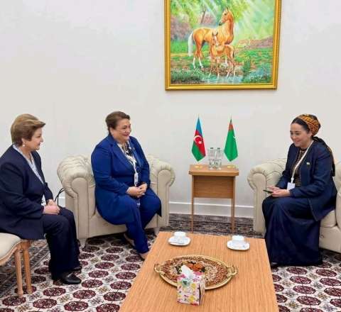 Tənzilə Rüstəmxanlı türkmən həmkarları ilə görüşdü - FOTO 