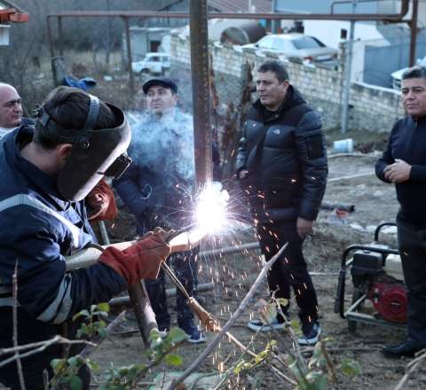 Vənğli kəndində 130 evə qaz çəkilib - FOTO 