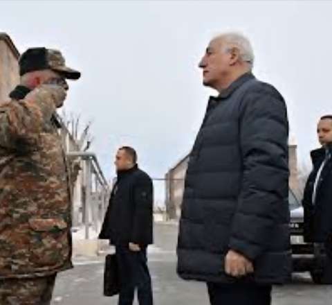 Ermənistan prezidenti sərhədə gəldi 