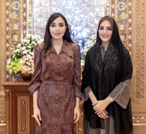 Leyla Əliyeva Maskatda Omanın birinci xanımı ilə görüşdü - FOTO 