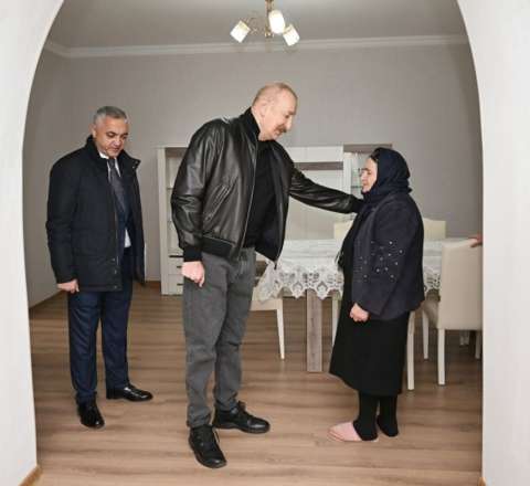 Prezident Çapar kəndində görülmüş işlərlə tanış oldu - YENİLƏNİB - FOTOLAR  