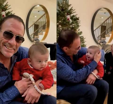 Van Damm azərbaycanlı nəvəsi və gəlini ilə... - VİDEO 