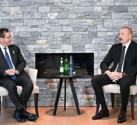 İlham Əliyev İsxak Hersoqla görüşdü - FOTOLAR 