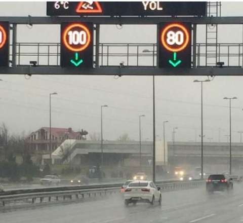 Bu yolda sürət həddi endirildi 