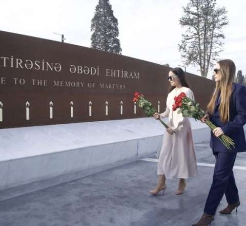 Leyla Əliyeva və Alena Əliyeva Gəncədə - FOTO 