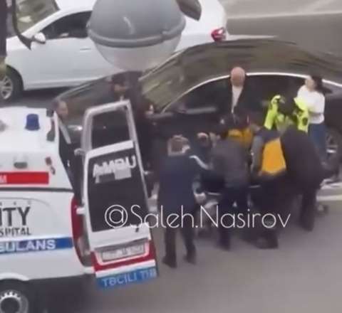 20 nömrəli məktəbin qarşısında AĞIR QƏZA - VİDEO 