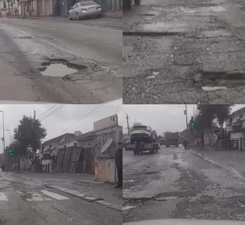 Sabunçunun təhlükə saçan yolları - Avtobuslar dağılır, şəxsi maşınlar təhlükə yaradır... - FOTO 