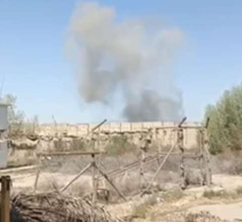 Kərbəlada Xalq Səfərbərlik Qüvvələrinin qərargahına zərbə endirildi - VİDEO