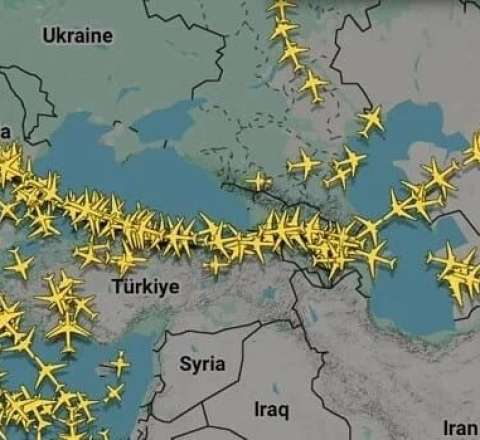 İran müharibəsi: Təyyarələr Azərbaycan səmasına yönəldi - FOTO 