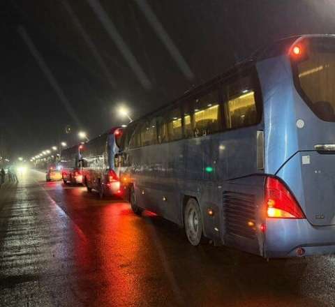 Astara sərhədində təxliyə üçün avtobuslar hazır vəziyyətə gətirildi - FOTO 