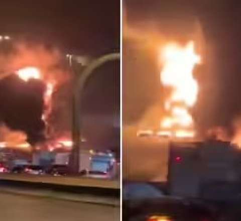 ABŞ səfirliyinə PUA hücumu – Yanğın baş verdi – VİDEO 