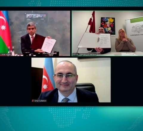 Əmək və Əhalinin Sosial Müdafiəsi Nazirliyi ilə Latviyanın Rifah Nazirliyi arasında əməkdaşlıq üzrə Tədbirlər Planı imzalanıb 