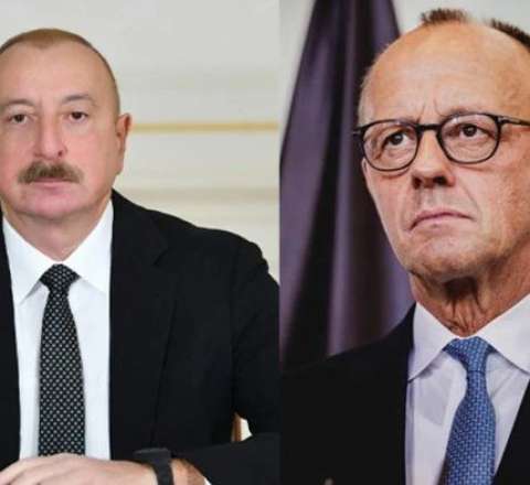 İlham Əliyev Almaniya Kansleri ilə Yaxın Şərqi müzakirə etdi 