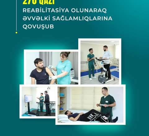 270 qazi reabilitasiya olunaraq əvvəlki sağlamlıqlarına qovuşub 