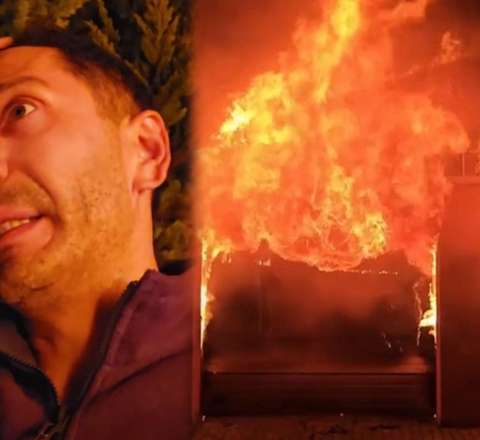 Orxan Aslanovun evində yanğın - VİDEO 