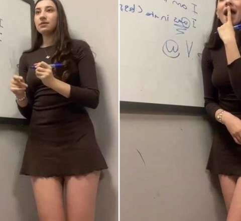 Müəllimin geyimi müzakirə mövzusu oldu 