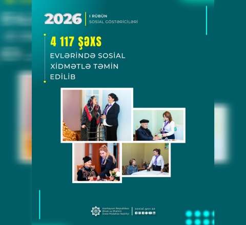 4100-dən çox şəxs evlərində sosial xidmətlə təmin edildi 