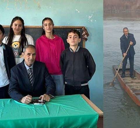 33 ildir dərsə qayıqla gedib-gəlir  - VİDEO