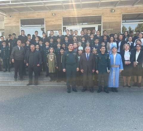 Sabir Rüstəmxanlı sərhədçilər məktəbində -  FOTO