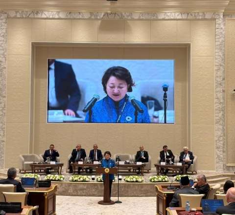 TMİF-nin prezidenti Daşkənddə Əmir Teymurun 690 illiyinə həsr olunmuş konfransda çıxış etdi 