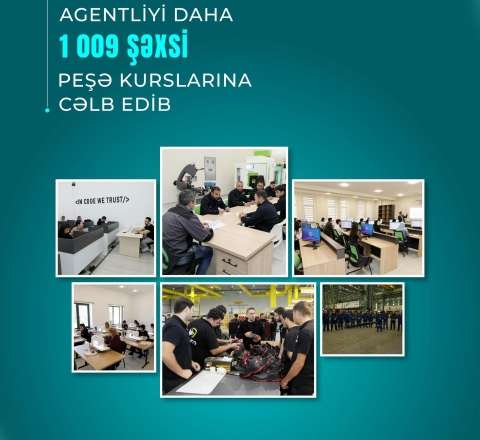 Dövlət Məşğulluq Agentliyi daha 1000-dən çox şəxsi peşə kurslarına cəlb edib 