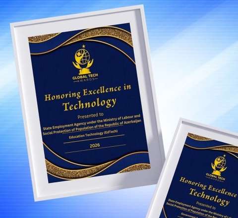 Dövlət Məşğulluq Agentliyi beynəlxalq müsabiqədə xüsusi mükafatlara layiq görüldü 