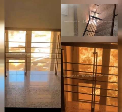 Azərbaycanda universitetdə yanğın - VİDEO/YENİLƏNDİ