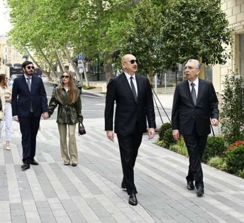 Prezident İslam Səfərli küçəsinin açılışında iştirak etdi 