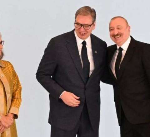 İlham Əliyevin Vuçiçlə səmimi FOTOLARI 
