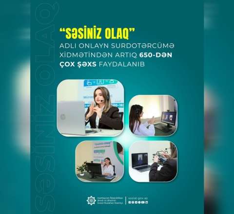 “Səsiniz olaq” adlı onlayn surdotərcümə xidmətindən artıq 650-dən çox şəxs faydalndı 