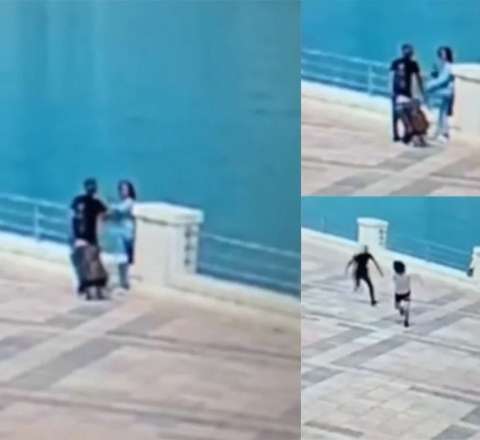 Bulvarda gənc qıza və oğlana qarşı zorakılıq hadisəsinin  ANBAAN GÖRÜNTÜLƏRİ