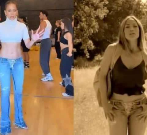 Cennifer Lopes 25 il sonra 2001-ci ildəki klip geyimində - VİDEO