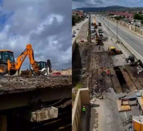 Bakıda yeni körpü tikilir  - VİDEO