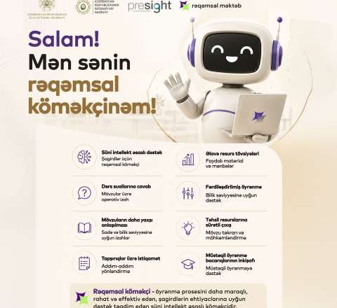 “Rəqəmsal məktəb”də şagirdlər üçün rəqəmsal tədris köməkçisi istifadəyə verilib 