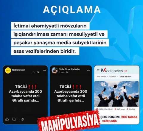 MEDİA-dan mediaya çağırış: Buna ciddi riayət edin! 
