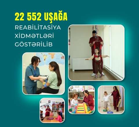 Yanvar-iyun aylarında 22552 uşağa reabilitasiya xidmətləri göstərilib 