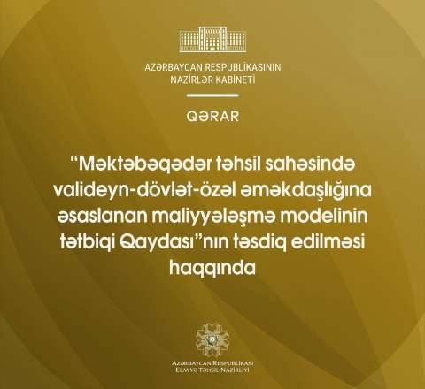 Məktəbəqədər təhsildə valideyn-dövlət-özəl əməkdaşlığına əsaslanan yeni model tətbiq olunacaq 