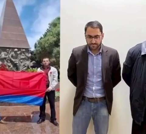 Bakıda SSRİ bayrağı ilə yürüşə cəhd edənlərə hökm oxundu 