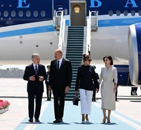 Şavkat Mirziyoyev İlham Əliyevin Özbəkistana səfəri ilə bağlı paylaşım etdi 