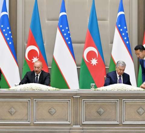 Azərbaycan-Özbəkistan sənədlərinin imzalanması və mübadiləsi mərasimi oldu  - VİDEO/FOTO