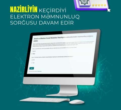 Nazirliyin xidmətləri ilə bağlı e-sorğu davam edir 