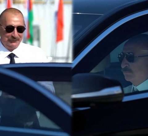 Prezident açılışdan sonra sükan arxasına keçdi -  VİDEO