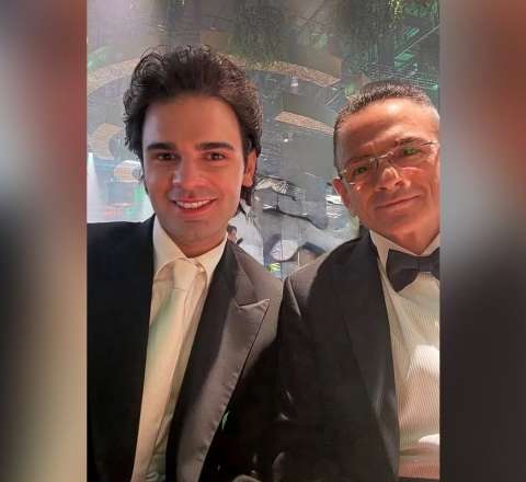 Mədət Quliyev oğlu ilə toyda  - FOTO