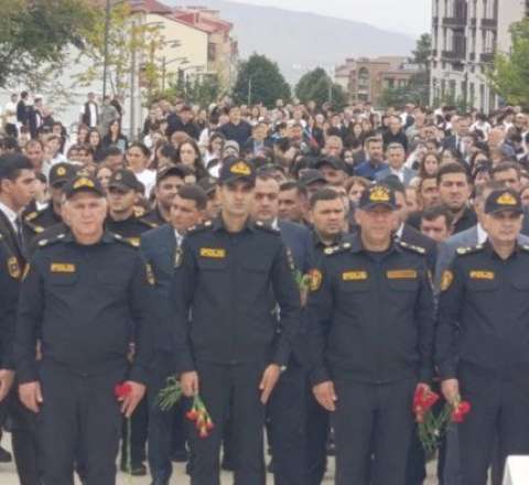 Xankəndidə Zəfər parkına yürüş - FOTO