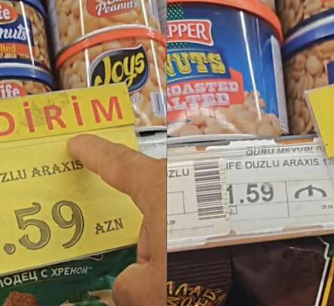 Bakıda marketdə “endirim” fırıldağı:  Müştəri görüntülər yaydı