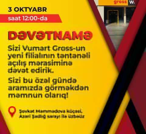 Vumart Gross açılır: Topdan və pərakəndə alış-veriş bir ünvanda! 