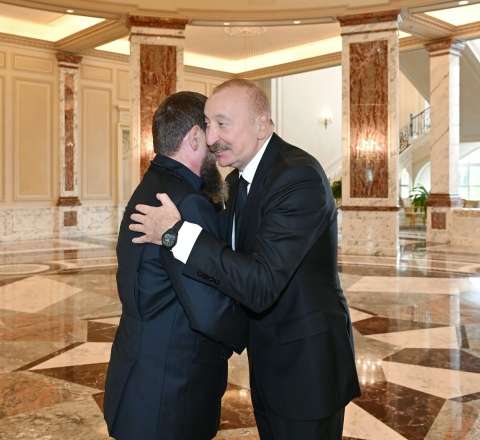İlham Əliyev Kadırovu qəbul etdi - Foto 