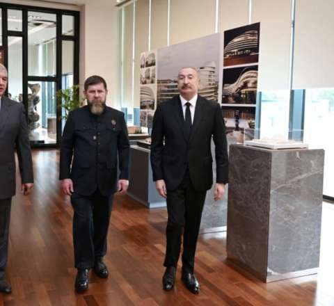 İlham Əliyev və Ramzan Kadırov "Bakı Ağ Şəhər"də olublar - FOTO 